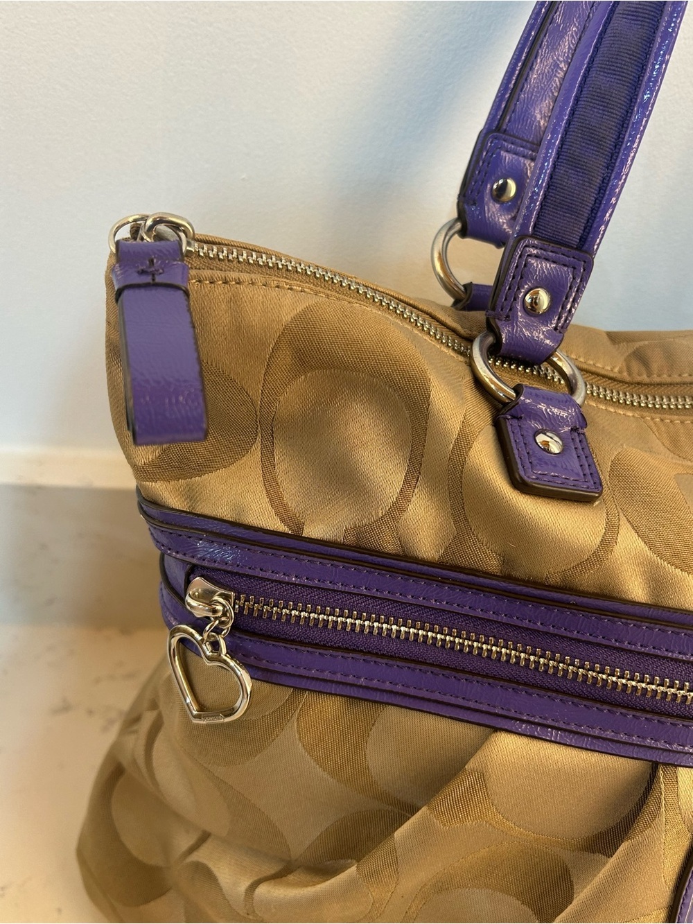 Y2k Coach Poppy Daisy Signature Sateen Large Tote Bag… - Gem